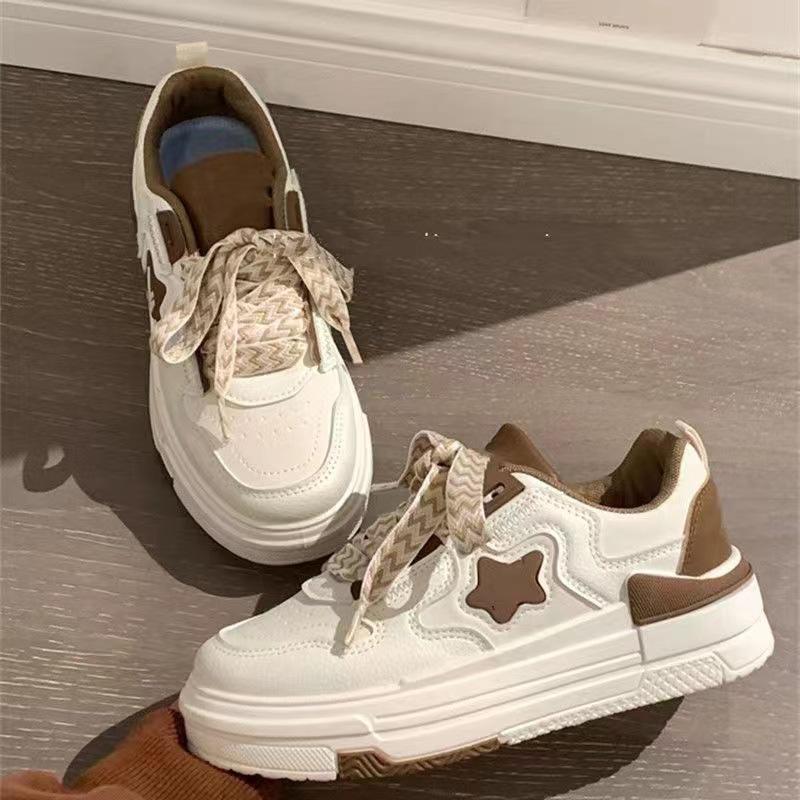 Little White Shoes Children's Spring and Autumn New Ins Thick-soled Versatile Casual Board Shoes