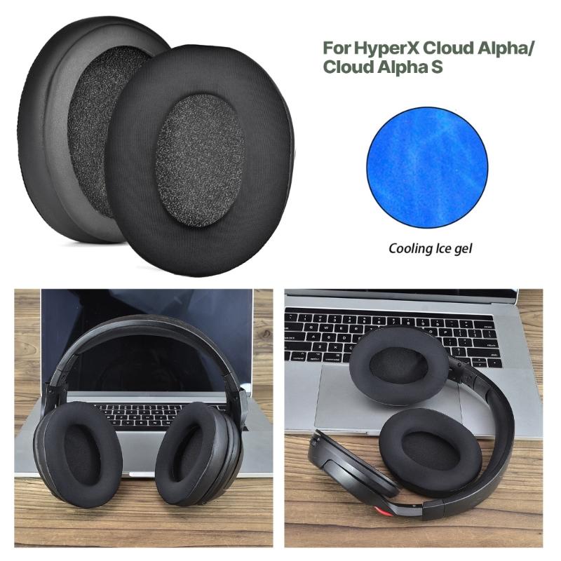 Comfortable Ear Pads for CloudAlpha/Cloud AlphaS Headset Thickness Earpads for Improved Sound Quality Earmuff Earcups
