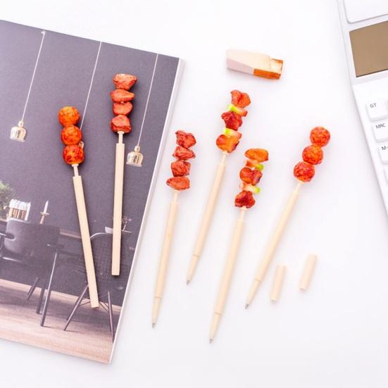 Ballpoint Pen Realistic Mutton Skewer Shape Lightweight Slim Design Decorative Ballpoint Pen Desk Accessory