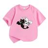 Kids Boys Girls 100% Cotton Crew Neck Short Sleeve T-Shirt, Cute Black White Dragon Pattern Casual Soft Summer Tee for Children Daily Wear