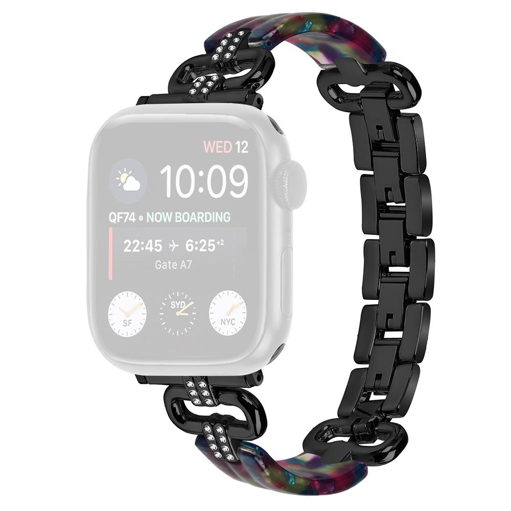 

Watch Band for Apple Watch Series 10 42mm/9 8 7 41mm/SE (2023) SE (2022) SE 6 5 4 40mm/3 2 1 38mm Resin Wrist Strap Black