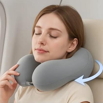 1 pièce Oreiller de Voyage Cervical en Mousse à Mémoire en Forme de U Coussin de Soutien pour Cou pour Avion Voiture Bureau Sieste Oreiller Cervical Portable