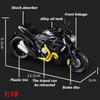 1/18 Scale Devil Diecast Motorcycle Model Toy for Kids Toddler Boys Girls Gift Collection