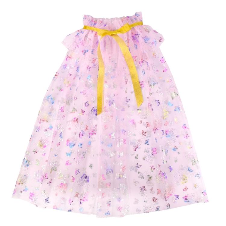 Princess Cosplay Cape Halloween Cloak Girls Dress Cape Butterfly Printing Cape Princess Cape for Kids Girls