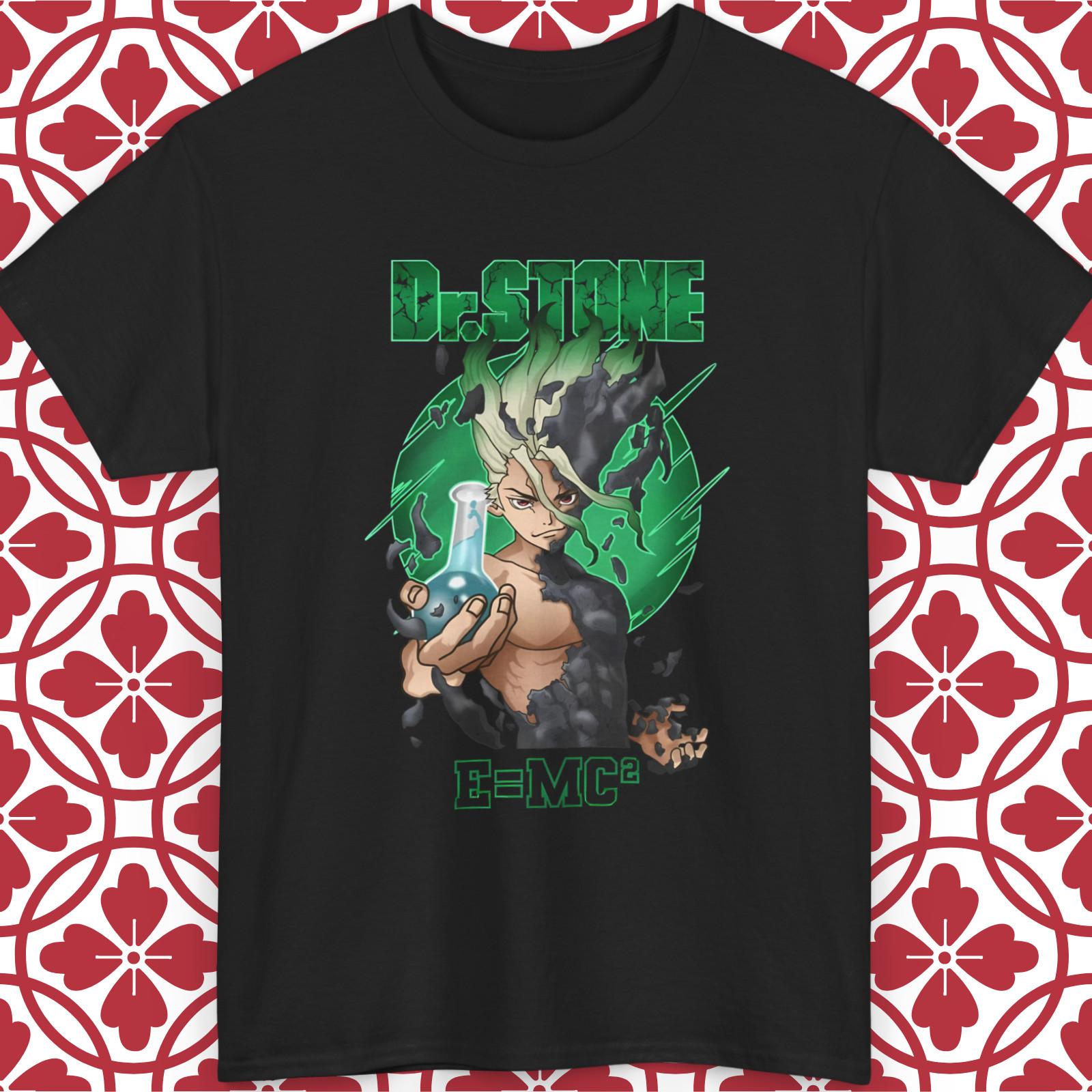 

Dr. Stone Anime T-Shirt Mens Womens Tees Top Senku Ishigami e=mc2 Graphic Tee Unisex S-5XL S