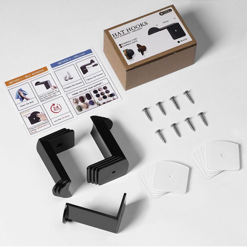 Klebende Hut-Haken Baseballkappen Ausstellungsständer Klebende Hut-Haken Ständer Haken Halter Baseballkappen Organizer Display Für Zuhause