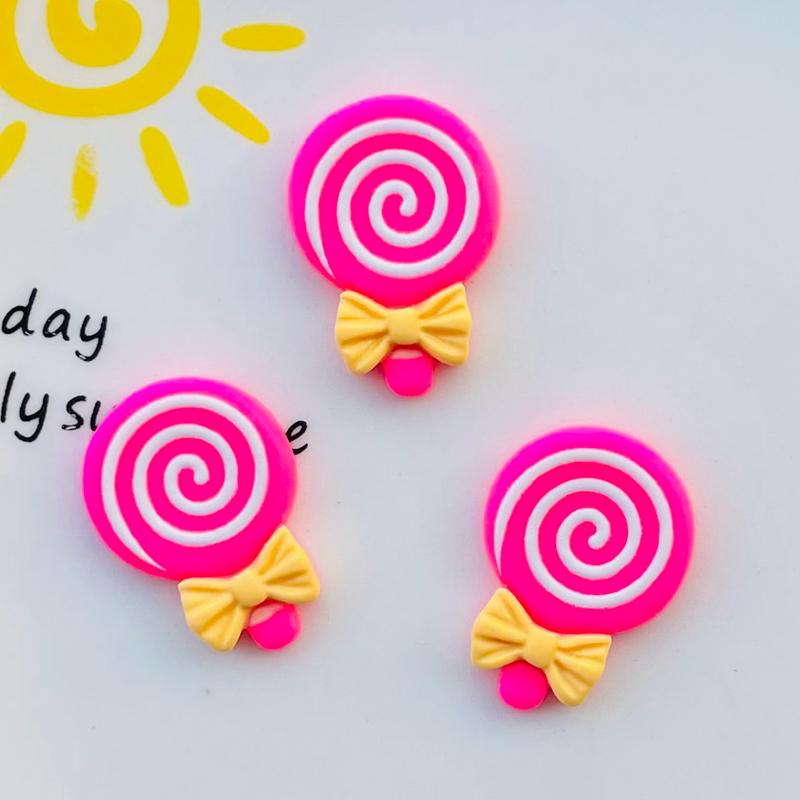 20 Pcs New Cute Kawaii Cartoon Candy Lollipop Resin Cabochon Scrapbooking Diy Jewelry Earwear Craft Decoration Accessories A100