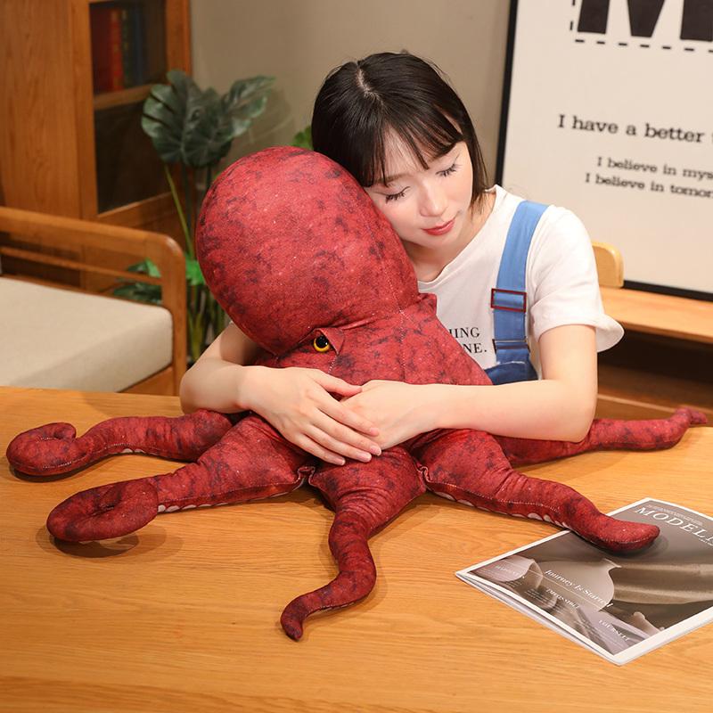 Peluche Polpo Realistico 40-80 cm Peluche Animali Marini Simulati Bambole Polpo Rosso & Peluche Giocattoli Peluche Realistico