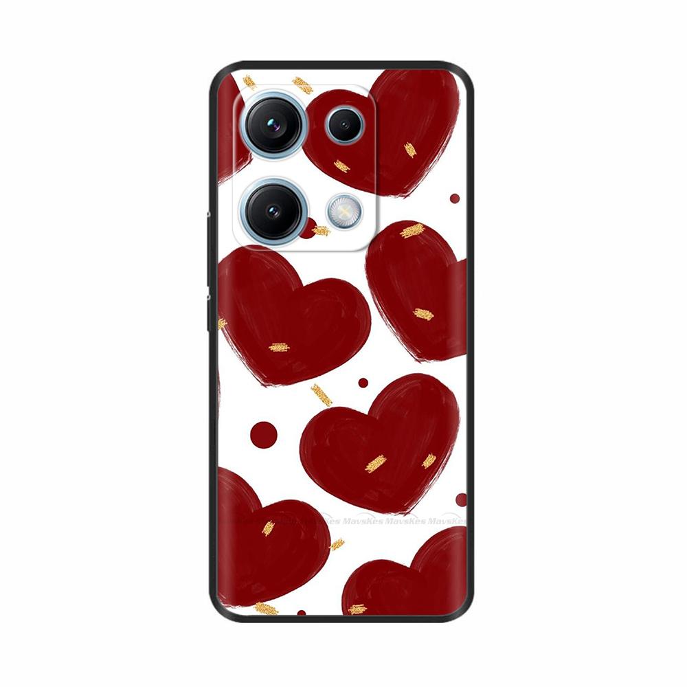 Xiaomi Redmi Note 14s Kılıfı Note14s Çiçekli Telefon Kılıfı Yumuşak İnce TPU Silikon Hafif Kapak Xiaomi Redmi Note 14s İçin