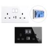 Se 2 nabíjecími porty USB Dual Switch Socket 13 Amp 20W Rychlé nabíjení