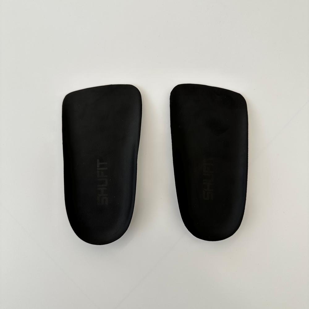 Shufit Height-Increasing Half Cushion Insoles Black 2-Pack Sft-705