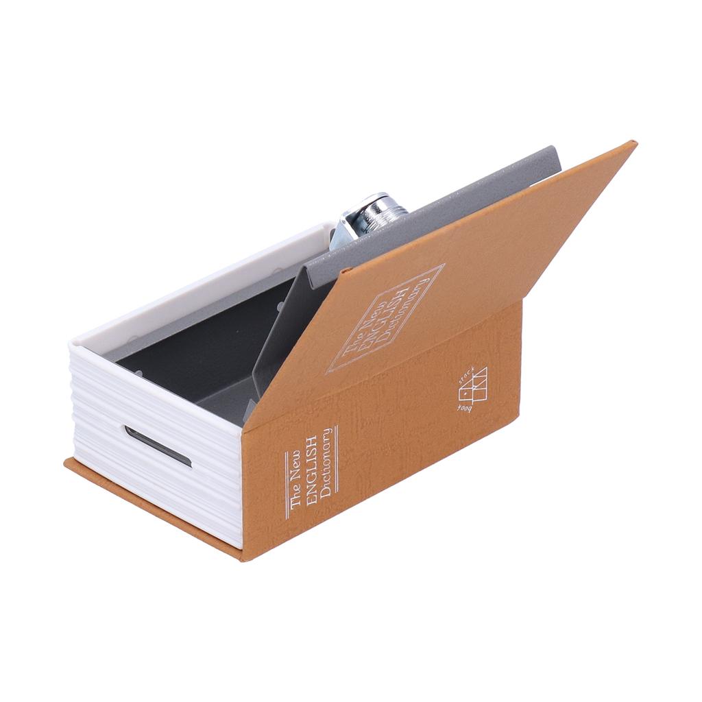 Mini Safe Box Simulation Book Security Money Jewelry Box with Lock Keys for Home Office