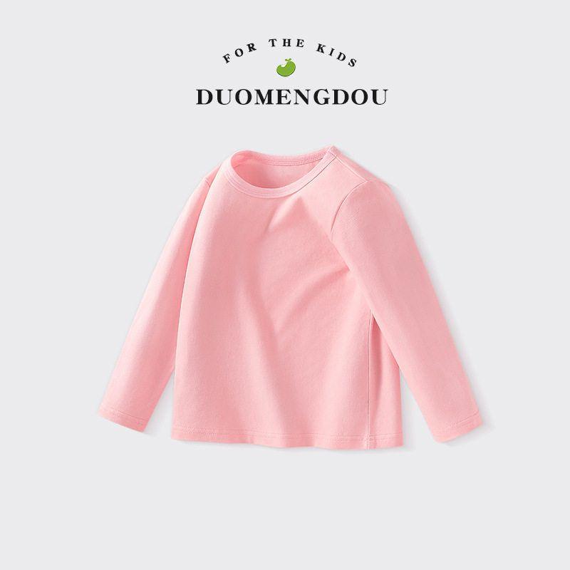 Girl Long Sleeves T-Shirt Spring and Autumn Baby Pure Cotton round Neck Pullover Tops Kids Strawberry Bottoming Shirt Clothes