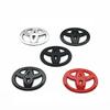 3D ABS Toyota Logo Car Emblem Steering Wheel Sticker For Toyota Hilux Prius Avensis Auris Verso Corolla Camry Auto Accessories