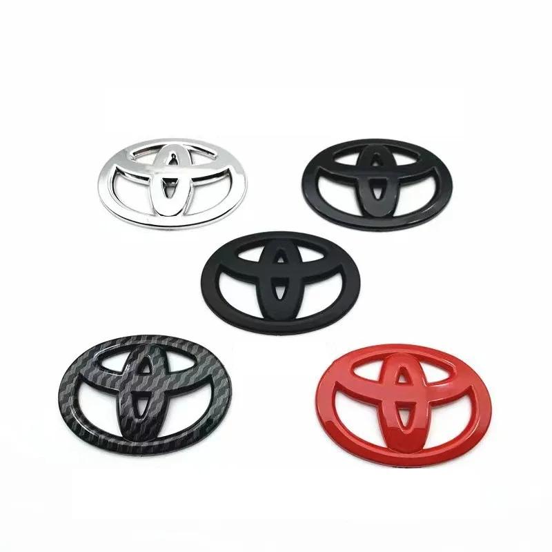 3D ABS Toyota Logo Car Emblem Steering Wheel Sticker For Toyota Hilux Prius Avensis Auris Verso Corolla Camry Auto Accessories