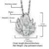Hip Hop Style Copper Set with Zircon Wukong Pendant Fried Dough Twists Chain European and American Personality Men's Necklace Hip Hop Jewelry