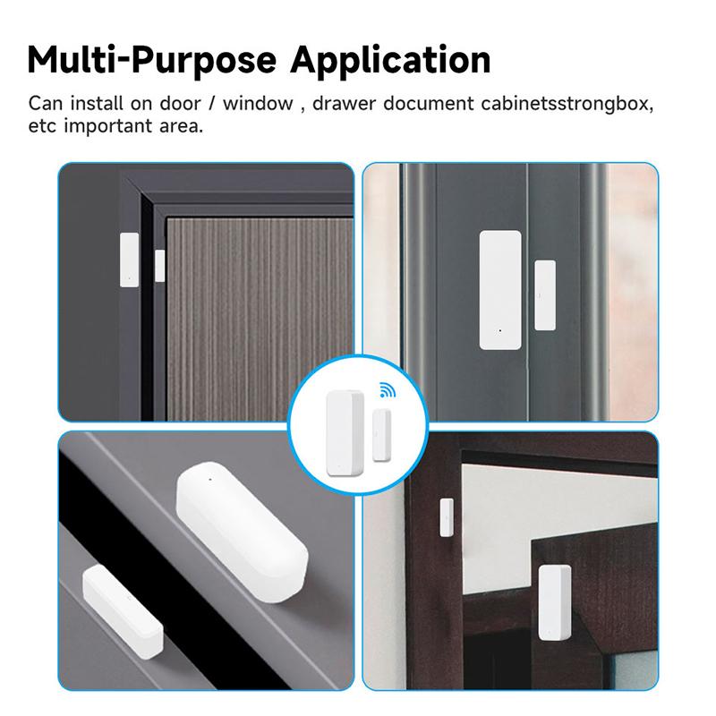 Tuya WiFi Door Sensor Window Sensor Smart Home Wireless Door Detector Door Open / Closed Alarm System for Alexa Google