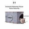 Foldable Felt Cat Nest Double-Decker Scratch Resistant Cat Climbing Frame Wear Resistant Large Space Cat House for Indoor