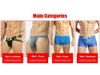 Men's Low Waist Ice Silk Triangle Briefs - High Elasticity, High Cut, European Size, Solid Color 3D Design.