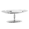 Nachtisch-Serviertablett mit Füßen 304 Edelstahl Ovales Display-Serviertablett mit Füßen für Eis Salat Obst
