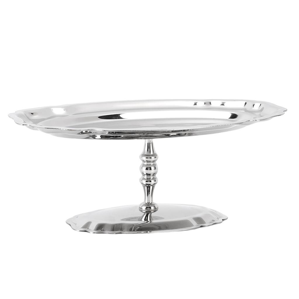 Nachtisch-Serviertablett mit Füßen 304 Edelstahl Ovales Display-Serviertablett mit Füßen für Eis Salat Obst