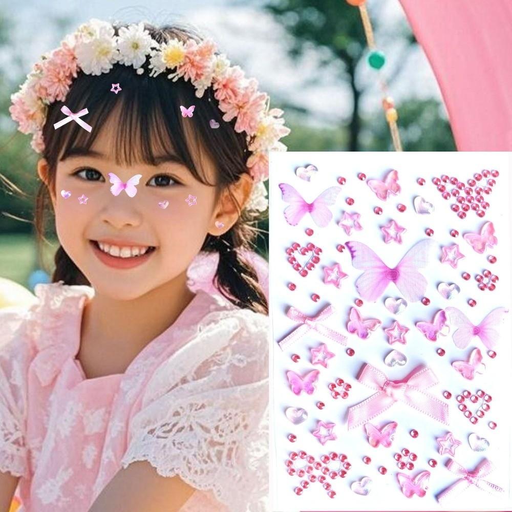 Sparkling Face Temporary Tattoos Rhinestone Face Tattoo Sticker Photocard Sticker Men Women