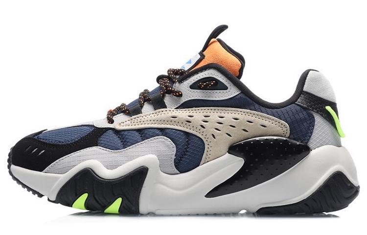 Li Ning Cat Paw Lite Удобная амортизация Нескользящие Износостойкие Низкие Беговые Кроссовки Мужские Сине-Черные AGLQ107-3 41