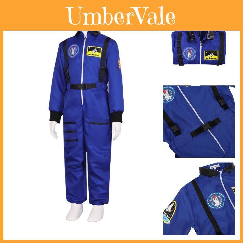 Astronaut Halloween Costume For Kids Polyester Space Suit For Cosplay And Parties