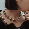 Vintage Fashion Unique Temperament Atmosphere Crystal French Stud Earrings Necklace