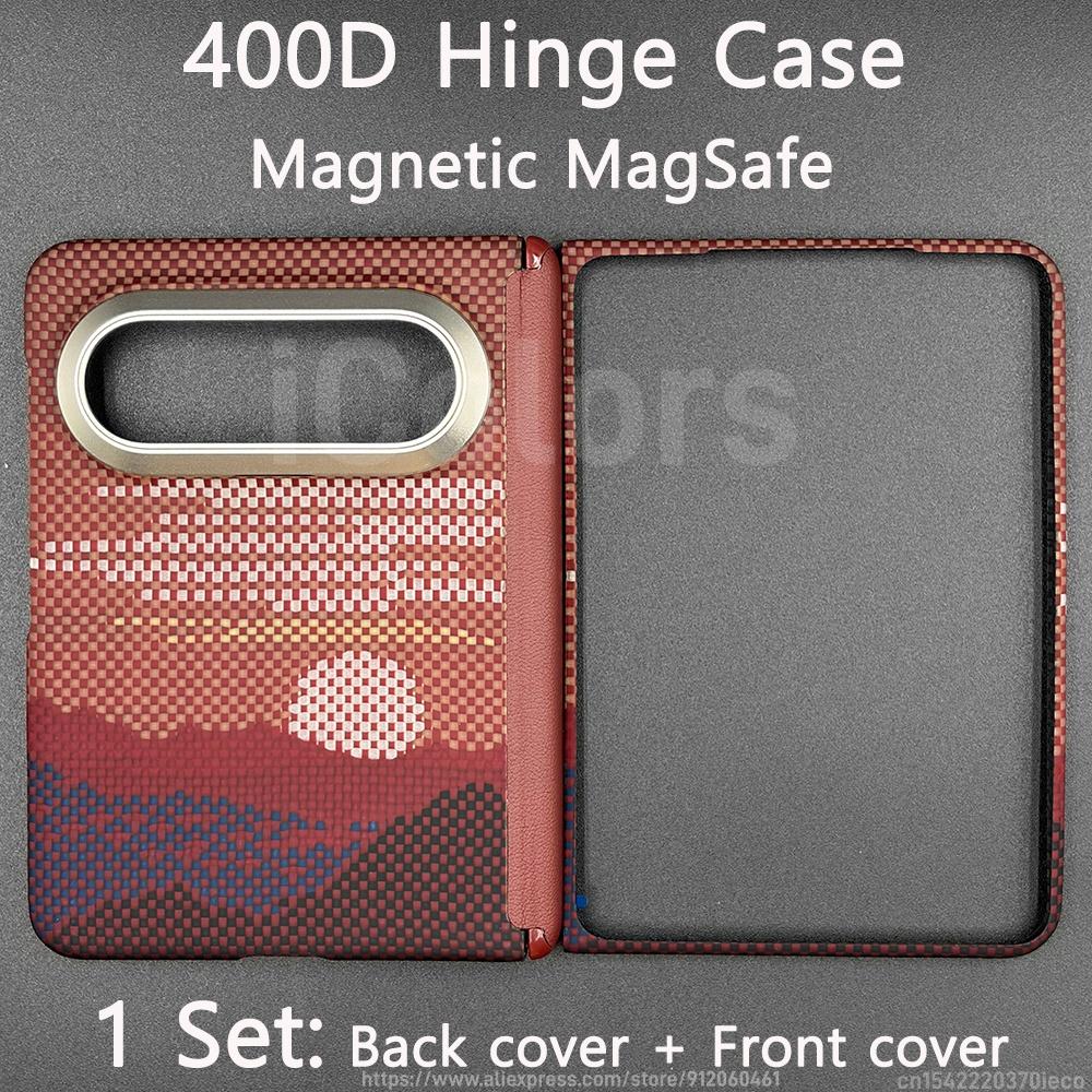 Hinge Case for Huawei Pura X Max Aramid Carbon Fiber Case Magnetic MagSafe Compatible Ultra Slim Armor Protective Cover