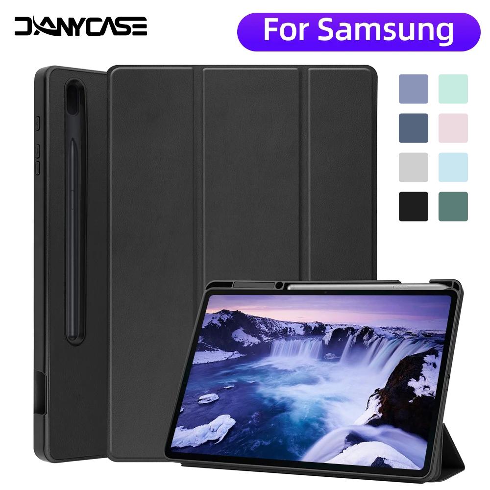For Samsung Tab S6 lite A11 plus case S7/S8/S11 S7P/S7FE S10FE/S9/S9FE/S10lite S9P/S9 FE+/S10P 12.4in A9/A9P 11in With Pen Slot