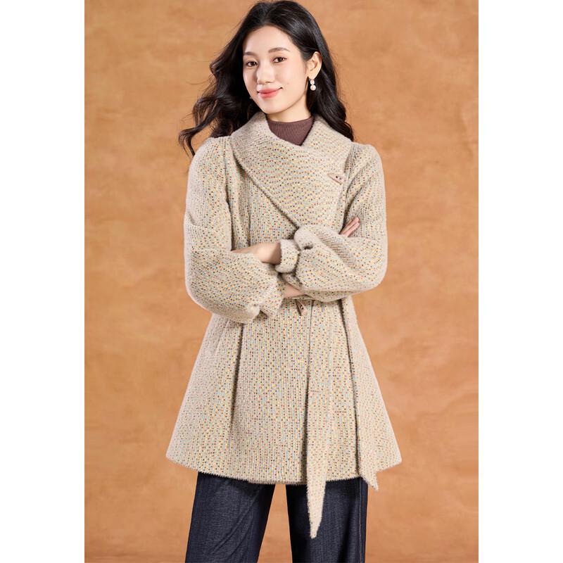 Kebeier Women's Irregular Design Winter Wool Coat