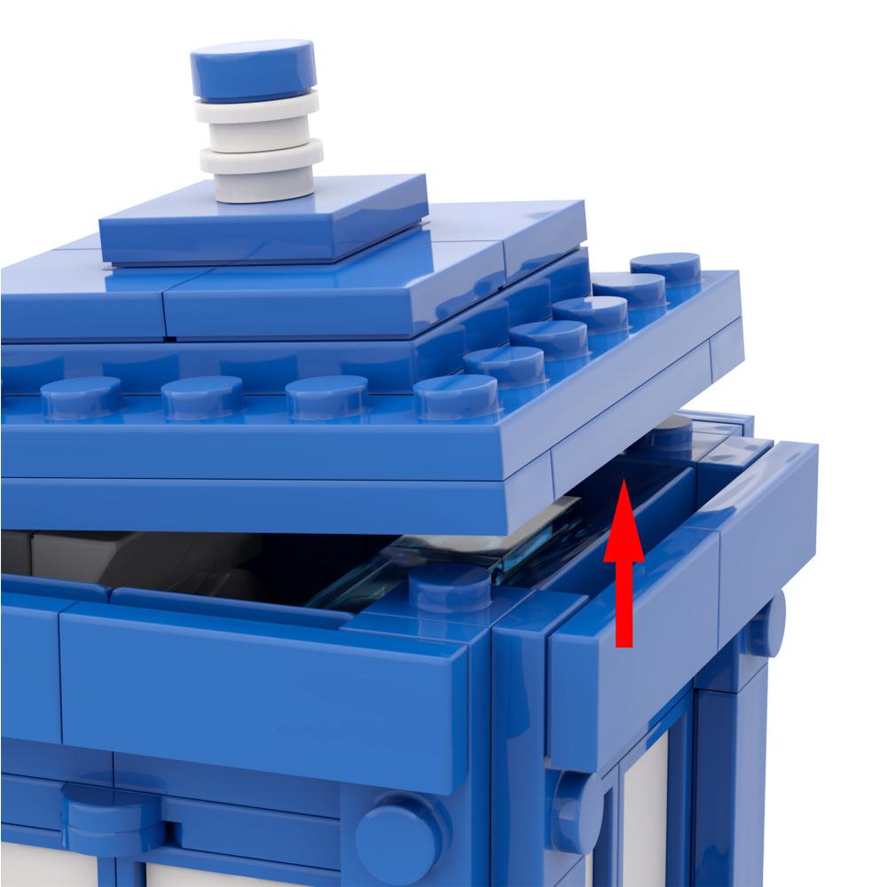 Building Block God Dr. Mi Phone Booth Street View Film And Television Peripheral Scene Assembly Model Small Ornament