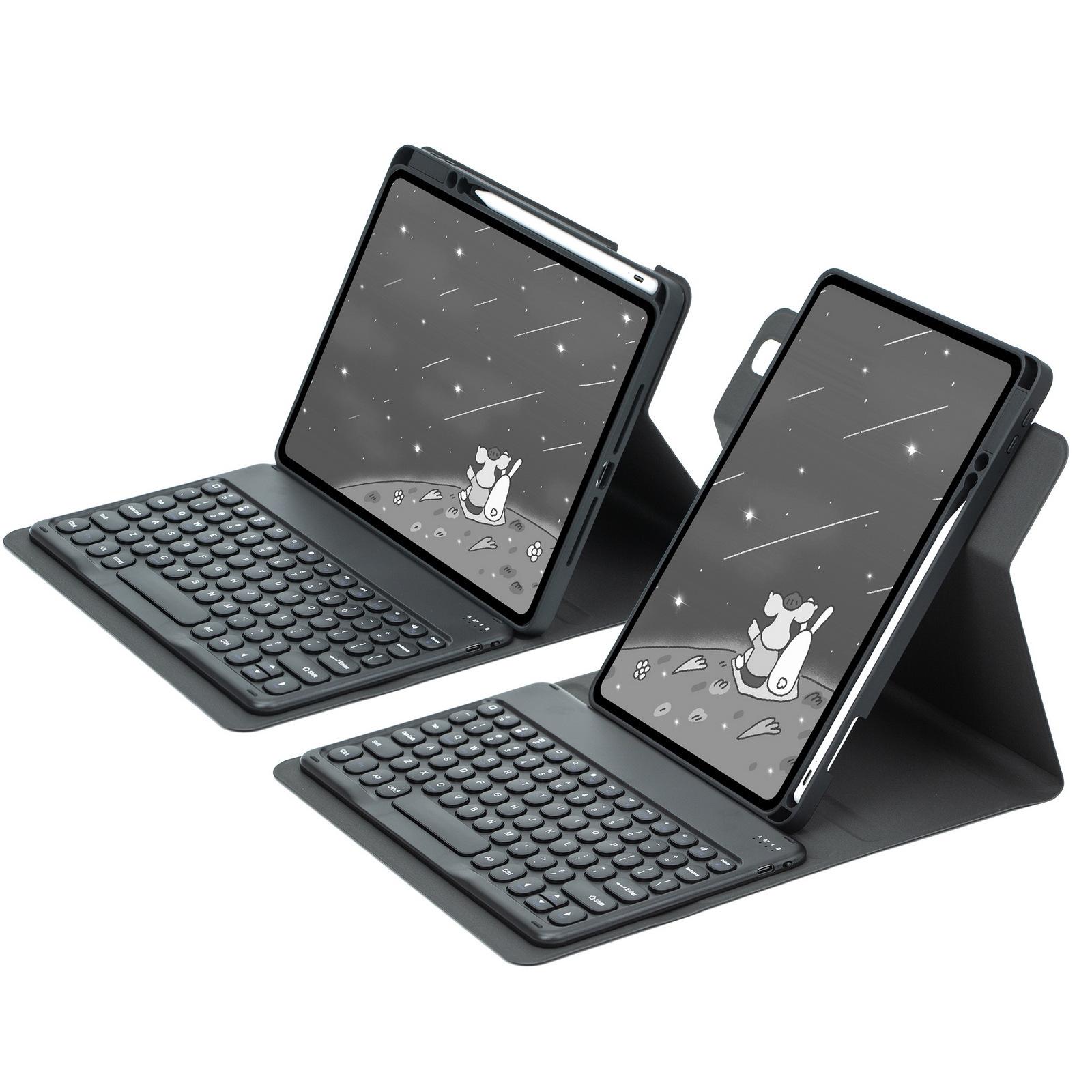 iPad 10th Gen 360° Rotating Acrylic Protective Case with Bluetooth Keyboard & Pen Slot iPad Pro 11 (2018-2022) Compatible