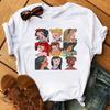 Disney Cartoon Princess Printed Women T-shirt Kawaii Graphic Printed T Shirt Summer Casual Short Sleeve Female Tops Tshirt Tees