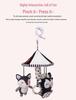 Happy Monkey Black & White Newborn Crib Mobile: Rotatable Wind Chime & Stroller Hanging Toy