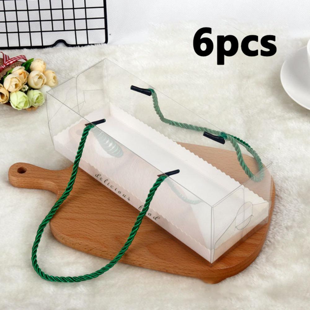 

6 шт. Прозрачная подарочная упаковочная коробка, прозрачная коробка с окном, витрина и футляр для хранения ювелирных изделий, ожерелий, сережек, браслетов, подходит для вечеринок, свадеб 6pcs зелёный