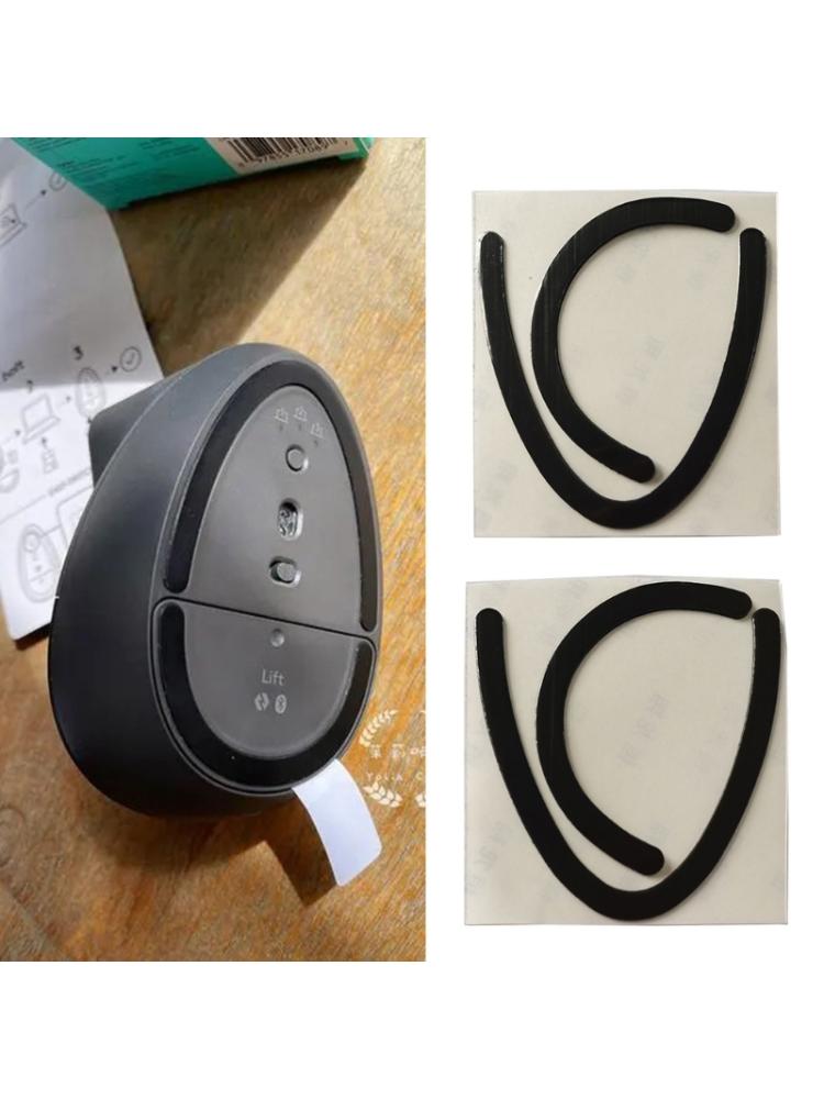 2 Sätze Mausfüße Maus-Skates Für Logitech MX Vertical/MX Lift Vertikale Maus Schwarz Mausgleiter Gebogene Kante