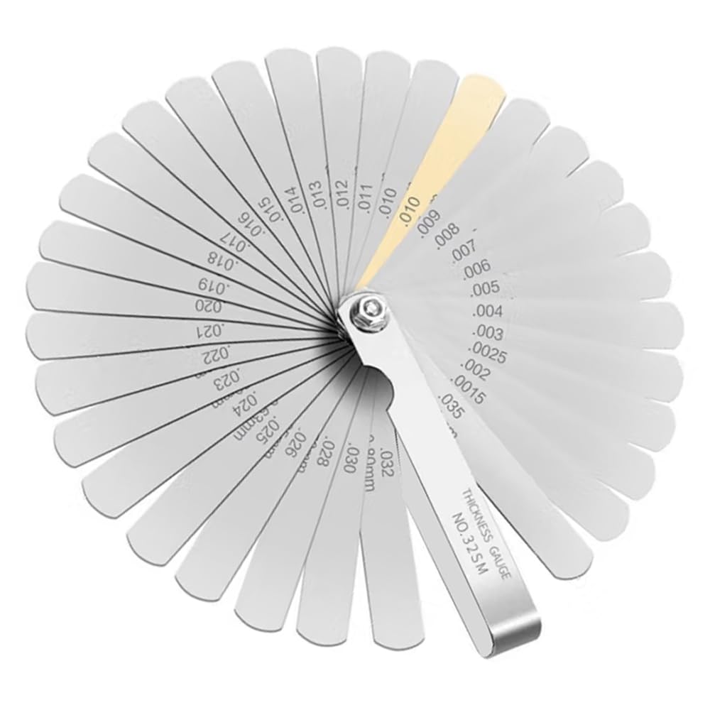 

Набор щупов из 32 штук, портативный, прочный, различные спецификации, дугообразный щуп из нержавеющей стали, щуп для зазоров, дальномер серебряный