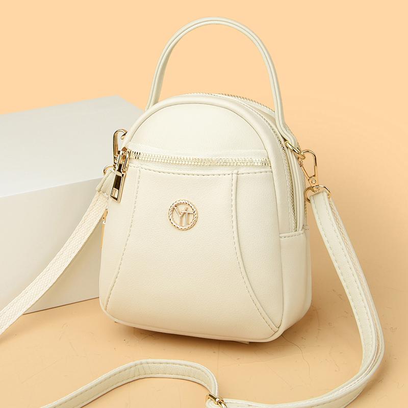 Dámská trendy vintage malá crossbody kabelka Luxusní jednobarevné PU kožené tašky přes rameno Módní dámská mini taška na telefon a peněženka