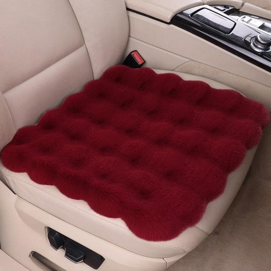 3Pcs Car Seat Cushion Fluffy Vehicle Seat Cover Plush Fleece Thickened Warm Auto Chair Pad