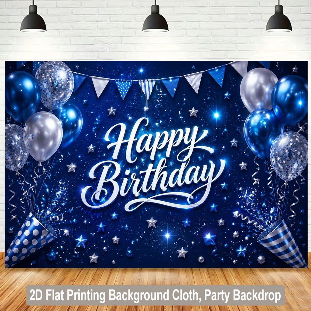 2D Flat Backdrop1pc Birthday Scene Backdrop Banner Polyester Wall Decor For Living Room Bedroom Office Outdoor Decor Party Holiday Gift