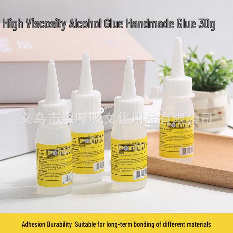 High Viscosity 30g Alcohol Craft Glue for Fabric, Foam Balls, Wood Chips, and Glitter 30ml белый