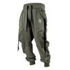 Men's Printed Casual Sports Pants Men's Fashion Lace-Up Fleece Sports Pants