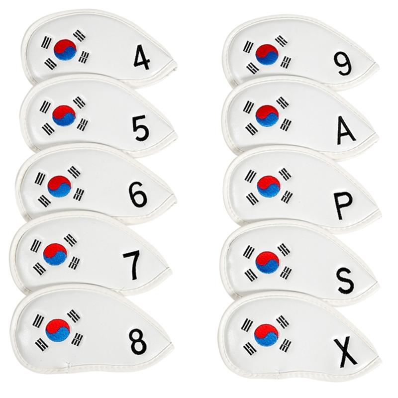 

10Pcs Golfs Iron Head Protective Cover PU Leather Waterproofs Golfs Iron Head Cover Golfs Accessories Gifts for Golfers 1
