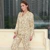 High-end Mulberry Silk Pajamas Women's 1011 Spring and Autumn New Silk Pajamas Women's Thin Long-sleeved Pajamas Set