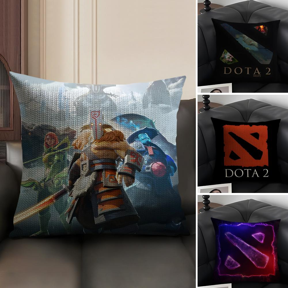 C-Cool Dotaa 2 Game Cushion Cover Natural Linen Organic Fabric Double-Sided Printing Sofa Home Decor Gift Pillow Case