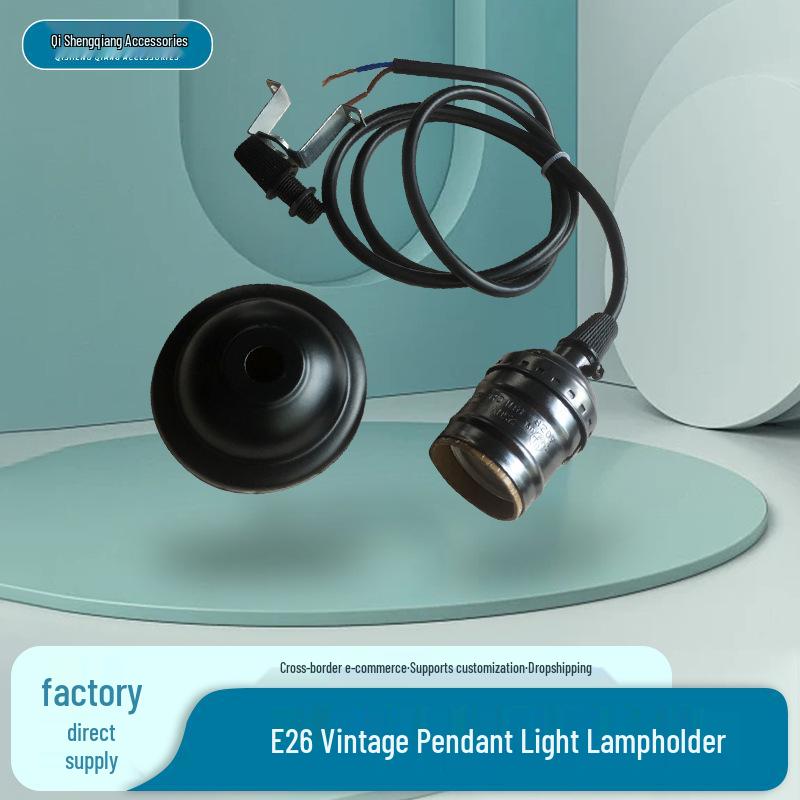 

Винтажный алюминиевый подвесной светильник E26