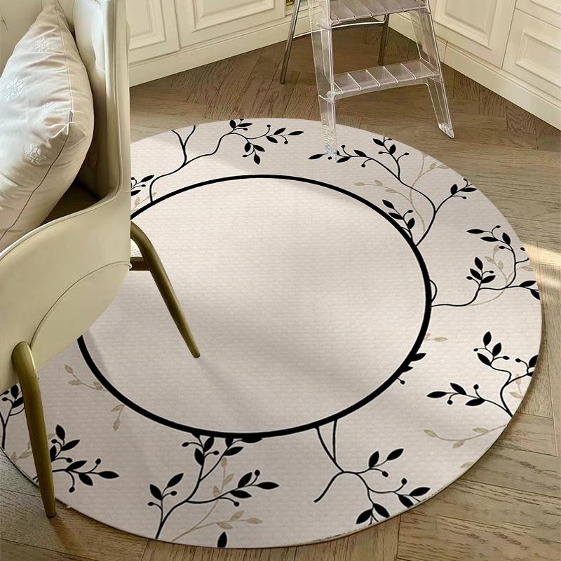 Living Room Circular Carpet Dirt Resistant Coffee Table Mat Bedroom Decoration Bedside Carpet
