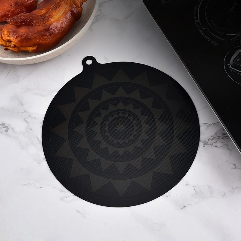 2Pcs Induction Silicone Mat Cooktop Mats Thermochromic Silicone Nonslip Induction Protector Mat for Home Kitchen Cooking